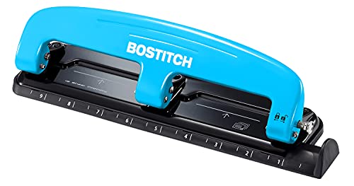 Bostitch Office EZ Squeezeâ„¢ Reduced Effort 3-Hole Punch, 12 Sheets, Blue (2103), 12 Sheet Blue