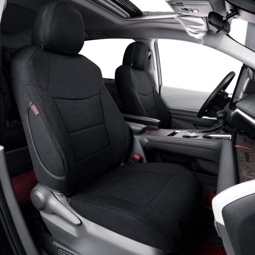 coverdream Sienna Car Seat Covers Custom Fit for 2011-2020 Toyota Sienna XLE,Limited,Limited Premium,7-Seater,2nd Row Captain Seats w/Foot Rest,Full Coverage Polyester Seat Protector (Full Set,Black)