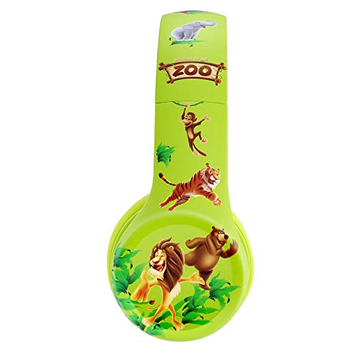 NENOS Kids Headphones Boys Headphones for Kids Over Ear, On Ear Headphones Limited Volume Headset for School, Travel, Computer (Zoo)