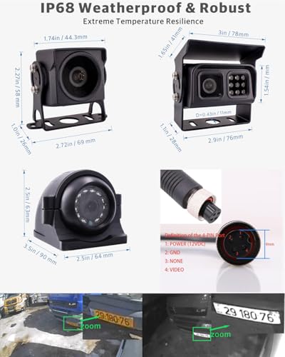 JOINLGO (1TB SSD Included) 4-CH GPS WiFi 1080P Vehicle Truck DVR Black Box Video Recorder Kit Live View on Phone/Web with 4pcs Waterproof IR Metal Car Camera Motion Detection for Fleet/RV/Bus