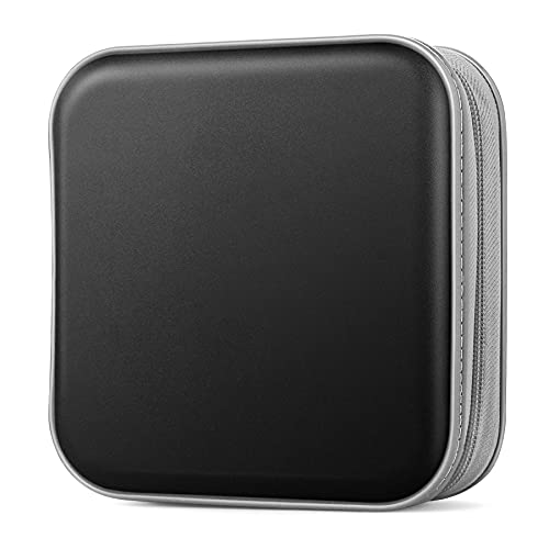 Bivisen CD Case, DVDs Wallet Holder, CD/DVD Case Wallet 40 Discs Heavy Duty Bag Binder Storage Booklet Album (Black)