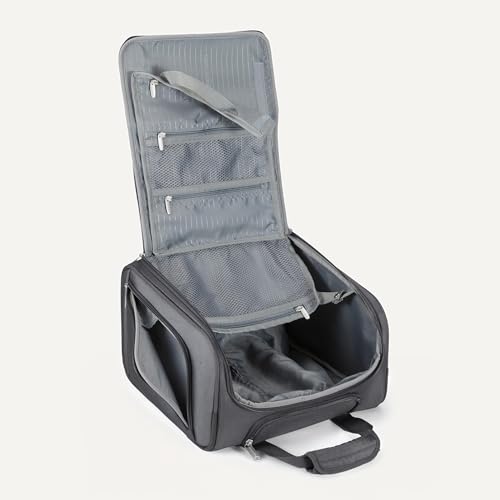 Amazon Basics Underseat Carry-On Luggage With Wheels, 14-inch Rolling Travel Bag, Black