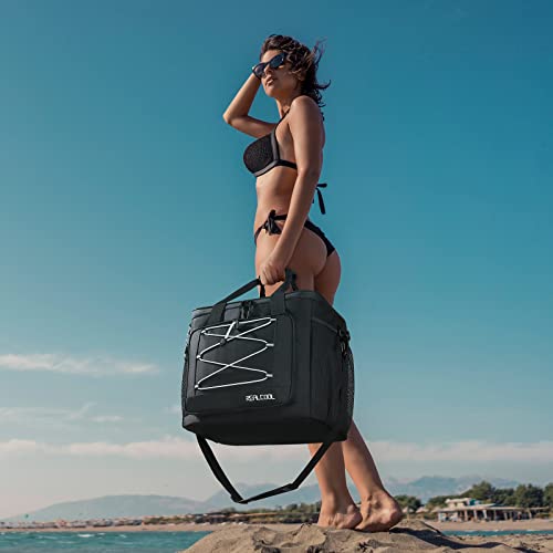 Soft Cooler Bag, Collapsible Cooler Insulated Leak Proof, Soft-Sided Cooler for Picnic, Grocery, Beach, Camping, Travel