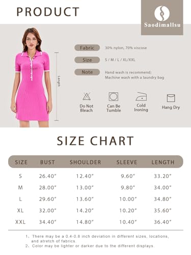 Saodimallsu Womens V Neck Short Sleeve Slim Fit Bodycon Sweater Dress Button Up Ribbed Knit Mini Summer Dresses Army Green