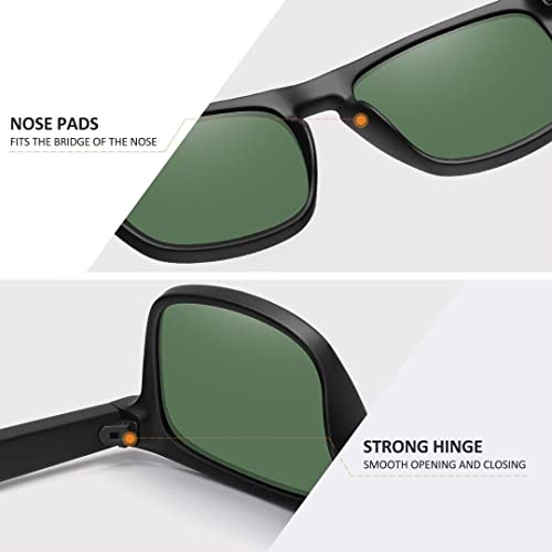 MEETSUN Polarized Sunglasses For Men Women UV Protection Square Frame Sport Fishing Driving Sunglasses (Red-Grey/Red Mirrored)