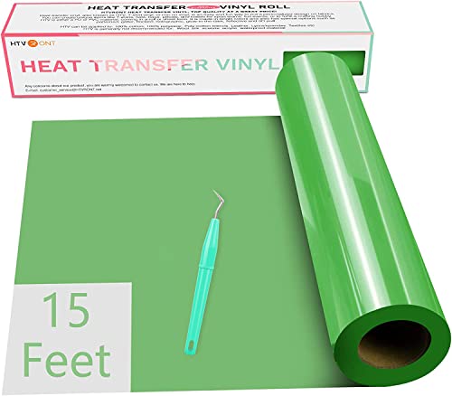 HTVRONT HTV Vinyl Rolls Heat Transfer Vinyl - 12" x 15ft Gold HTV Vinyl for Shirts, Iron on Vinyl for Cricut & Cameo - Easy to Cut & Weed for DIY Heat Vinyl Design (Gold)