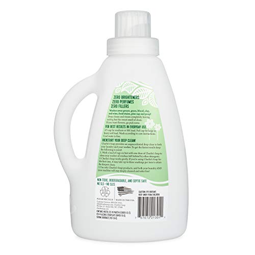 Charlie's Soap - Fragrance Free Laundry Liquid - 50 Loads (One 50-Load Bottle, 50 Total Loads)