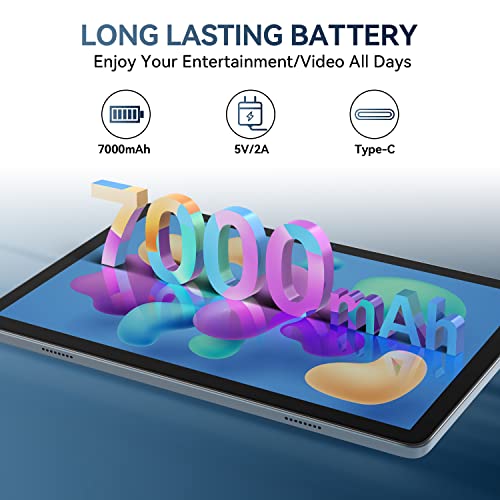 Tablet 2024 Newest Android Tablet 10 inch, Octa-Core 5G WiFi Tablet with Keyboard, 128GB + 8GB + 1TB Expandable Storage, Large Touch-Screen Tablet, 13MP Dual Camera/Bluetooth/GPS/HD Display/Mouse/Case