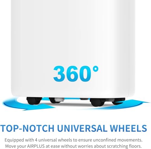 AIRPLUS Dehumidifier for Basement, 1,500 Sq. Ft Powerful Dehumidifier for Home,Large Rooms, Bedrooms, Sufficient Capacity Water Tank with Drain Hose -30 Pints(AP1907)