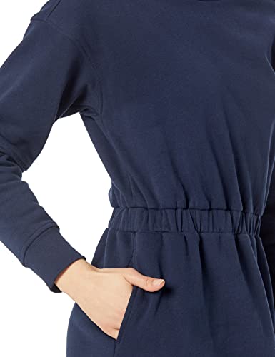 Amazon Essentials Women's Waisted Sweatshirt Dress (Available in Plus Size), Light Brown, X-Small
