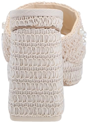 Dolce Vita Women's ABENI Heeled Sandal, VANILLA PEARLS, 6