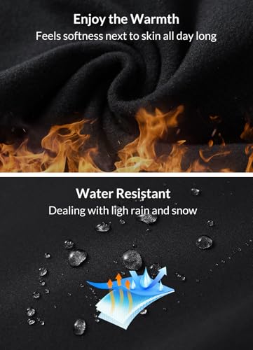 BALEAF Women's Hiking Pants Lightweight Quick Dry Fleece Lined Joggers Waterproof Athletic Pants Workout Lounge Outdoor Khaki XXXL