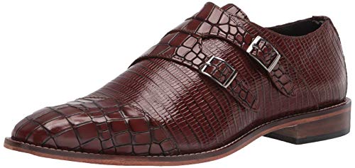 STACY ADAMS mens Toscano Cap Toe Double Monk Strap Loafer, Black, 7 US