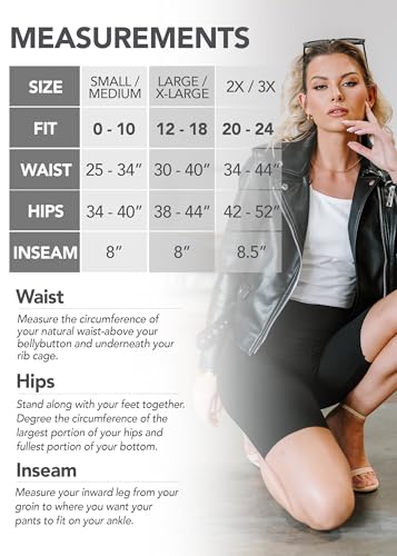 Conceited Biker Shorts Women - Soft - High Waist Tummy Control - Essential - Regular and Plus Size - Off White - Small - Medium