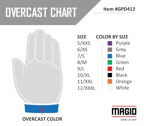 MAGID ROC 21G Ultra-Thin Polyurethane ANSI A4 Coated Work Glove, 1 Pair, Size 6/XS, GPD412