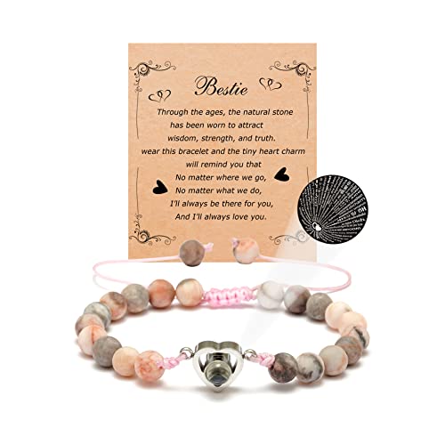 QWNHONEY Gift for Grandson Bracelet I Love You 100 Languages Tiger Eyes Gift for Men Chritmas Birthday Valentine's Day Father's Day Graduation Anniversary Beads Jewelry Gifts for Him