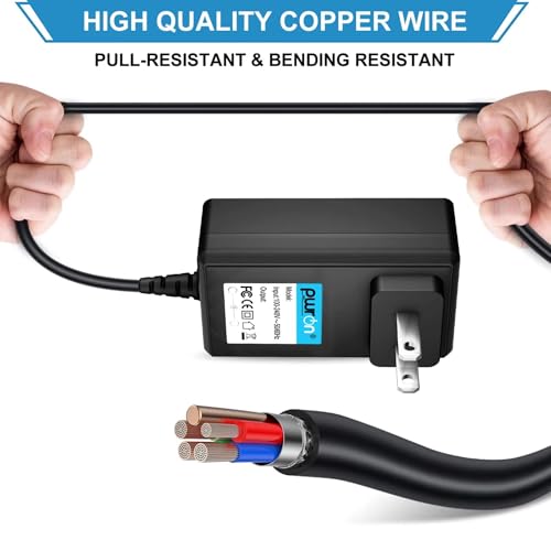 PwrON Wall AC Adapter Power Cord Compatible for RESTECK,Vellax,Medcursor,Mirakel,InvoSpa Shiatsu Back Shoulder and Neck Charger Power Supply 12V??Only Fit for 12V ??