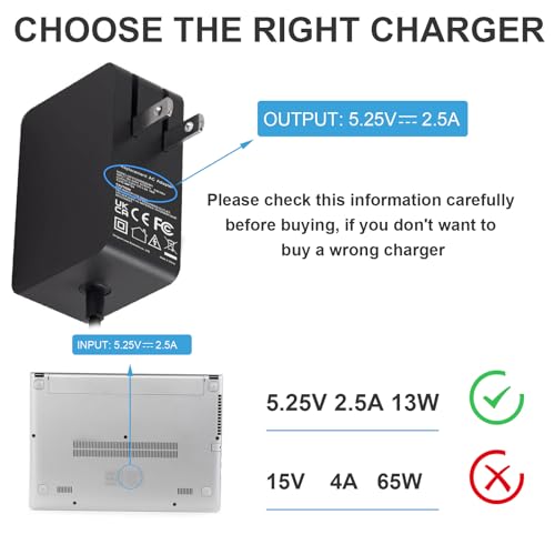 Surface 3 Charger 13W 5.2V 2.5A AC Power Adapter Charger Cord Replacement for Microsoft Surface 3, Model 1623 1624 1645 Tablet with USB Charging Port 4.9Ft Cable-1.5m(Not Compatible Surface Pro 3)