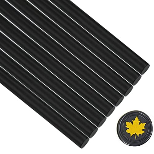 Black Wax Sealing Sticks for Wax Seal Stamp, ONWINPOR 8PCS Wax Seal Sticks for 0.43’’ Glue Gun, Great for Wedding Invitations, Wine Packages, Cards Envelopes, Gift Wrapping (Black)