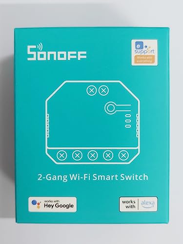 SONOFF WiFi Smart Curtain Switch with Power Metering TUV Certified, DUALR3 Dual Relay DIY Curtain, Blinds, Roller Shutter,Two Way Smart Switch,Works with Alexa&Google Home(1 Pack)