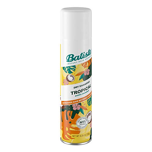 Batiste Dry Shampoo, Tropical Fragrance, Refresh Hair and Absorb Oil Between Washes, Waterless Shampoo for Added Hair Texture and Body, 6.35 OZ Dry Shampoo Bottle