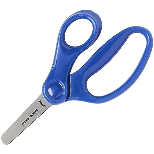 Fiskars 5" Blunt-Tip Scissors for Kids Ages 4-7, For School or Crafting, Purple