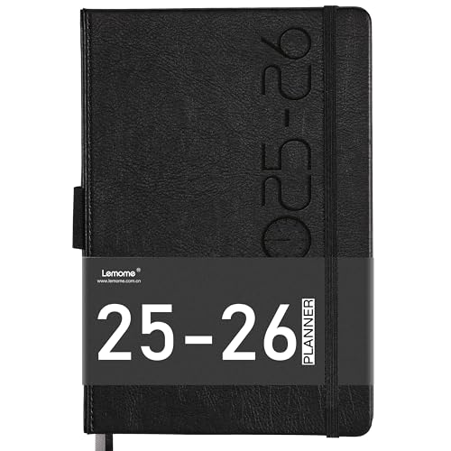 2025-2026 Planner - Planner 2025-2026 with Pen Loop, July 2025 - June 2026, to Achieve Your Goals & Improve Productivity, Thick Paper, 40 Note Pages, Inner Pocket, 5.75" x 8.25" - Black