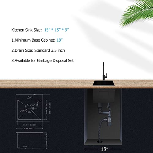 Lordear 36 Inch Drop in Kitchen Sink 36 x 19 Topmount Drop in Kitchen Sink 16 Gauge Stainless Steel Single Bowl Deep Kitchen Sink with Drain Strainer