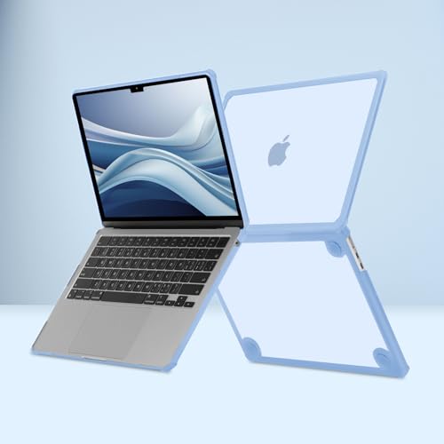 MOSISO Compatible with MacBook Air 13 inch Case 2025 2024 2023 2022 M4 A3240 M3 A3113 M2 A2681,Anti-Cracking Heavy Duty TPU Bumper Hard Case&Keyboard Skin&ScreenFilm for MacBook Air 13.6, Purple