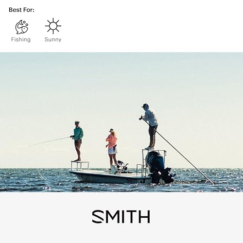 SMITH Guide’s Choice XL Sunglasses – Extra Large Performance Sports Active Sunglasses for Biking, Fishing & More – For Men & Women – Matte Black + Blue ChromaPop Glass Polarized Mirror Lenses