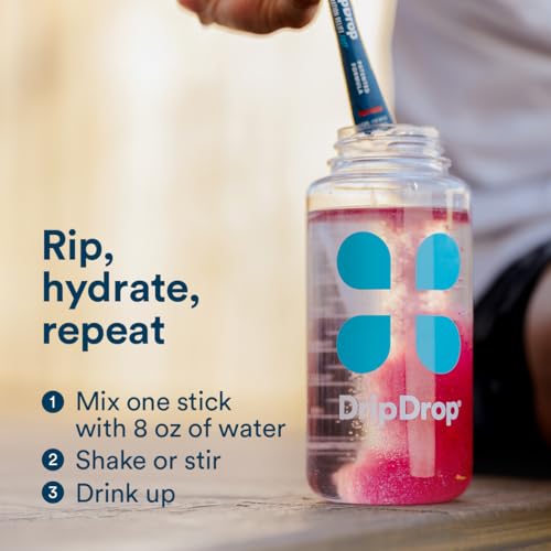 DripDrop Hydration - Berry - Electrolyte Drink Mix Single Serve Hydration Powder Packets | Non-GMO, Gluten Free, Vegan | 32 Sticks