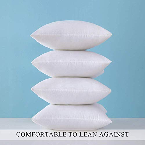MIULEE Pack of 4 20x20 Inch Premium Pillow Inserts Decorative Pillow Stuffers Square Form for Couch Sofa Bed Cushion