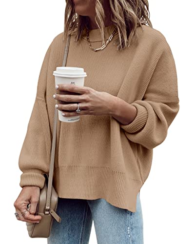 Imily Bela Womens Striped Sweater Fall Trendy Chunky Long Sleeve Oversized Tunic Pullover Sweaters