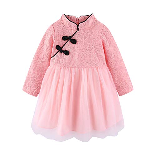 Mud Kingdom Toddler Girl Special Occasion Dresses Chinese New Year Traditional Red 2T