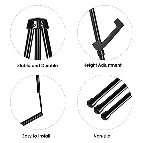 Portable Art Easel Stand 63 Inches - Black Picture Stands for Display w/Bag - Tabletop Art Easel Stand for Sign, Wedding Signs, Poster Stand, Painting Canvas Stand - Metal Tripod, Easels for Display