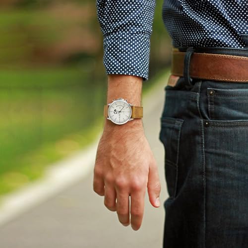 Jeereal Leather Watch Bands Quick Release Vintage Watch Straps for Men Women- 18mm 20mm 22mm (20mm, Bourbon Brown)