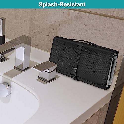 SITHON Travel Case for Dyson Airwrap/Shark FlexStyle Styler, Water Resistant Portable Roller Hanging Storage Carrying Organizer Bag (Bag Only) (Black)