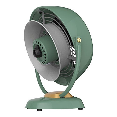 Vornado VFAN Vintage Air Circulator Fan, 3 Speeds, Metal Construction, Adjustable Airflow, Green