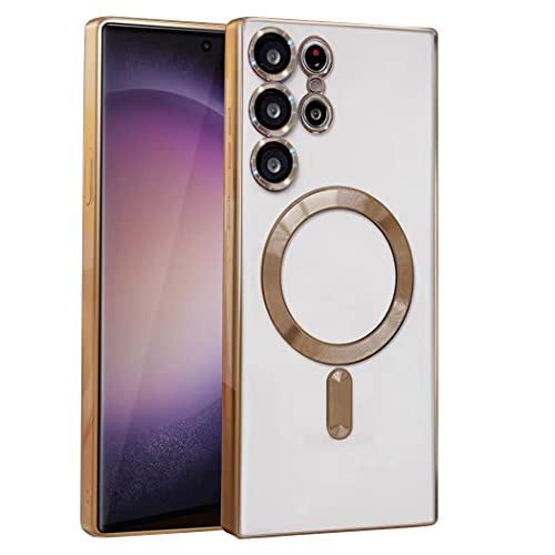 XLHLKP Case for Samsung Galaxy S23 Ultra 5G, Designed for Samsung S23 Ultra Phone Case,for Samsung S23 Ultra Phone Cover with Anti-Scratch,Phone Protection-Gold