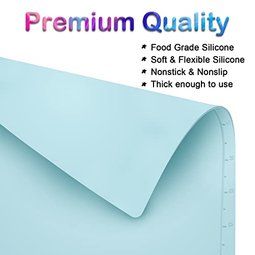 Silicone Craft Mat, 20"x16" Silicone Painting Mat with Cup, Nonstick Silicone Sheet for Resin Jewelry Casting, Creator Silicone Mat for Art, DIY, Drawing, Clay and Play Doh