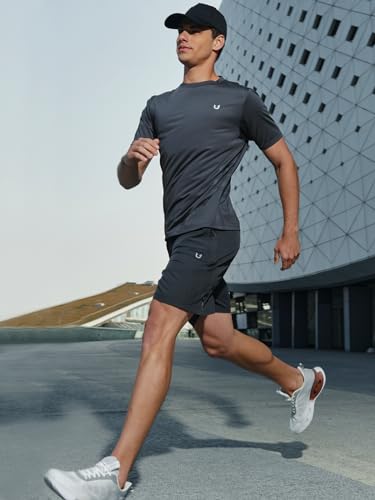 NORTHYARD Breathable 2.0™ Men's Athletic Workout T-Shirt REDOCHRE-M