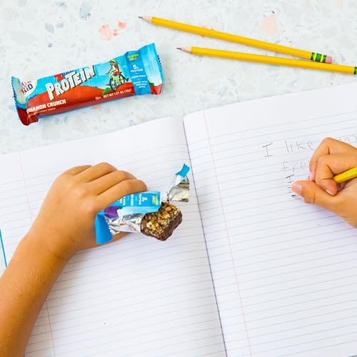 CLIF Kid Zbar Protein - Chocolate Chip - Crispy Whole Grain Snack Bars - Made with Organic Oats - Non-GMO - 5g Protein - 1.27 oz. (5 Pack)