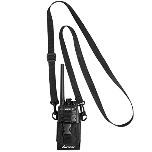 LUITON Radio Holder Walkie Talkie Pouch Molle Radio Pouch BaoFeng Radio Holster Strap Radio Case for Duty Belt Compatible with BaoFeng UV5R 888S F8HP Kenwood Icom HYT Arcshell Retevis H777 (1 Pack)