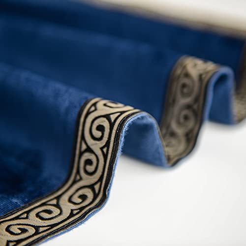 SUTAVIA Retro Altar Tarot Table Cloth Gothic Cards Bag Party Square Table Cover Divination Wicca Lisi Velvet with Tarot Drawstring Pouch Set (Blue, 25.5"x25.5")