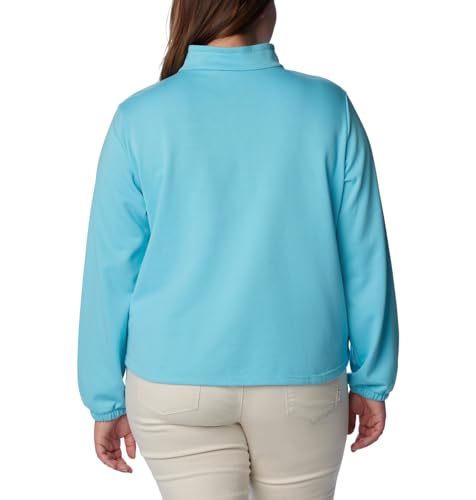 Columbia Women's Trek French Terry Half Zip Update, Aquamarine, X-Small