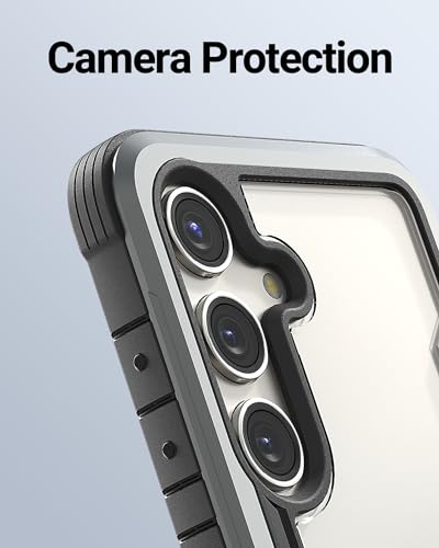 RAPTIC Shield Case Compatible with Samsung Galaxy S24 –Shockproof Military Grade Protection, Durable Anodized Aluminum Frame, 10ft Drop Tested, Black