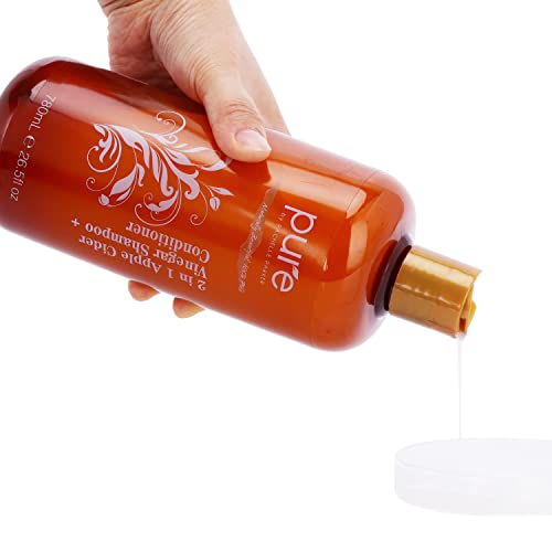 Apple Cider Vinegar 2-in-1 Shampoo & Conditioner Set - For Damaged Hair & Dandruff Control. Sulfate-Free Formula