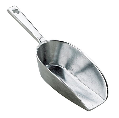 HIC Kitchen Flat Bottom Food Utility Scoop, 5-Inch, 135-Millimeter, Commercial-Grade Anodized Cast Aluminum