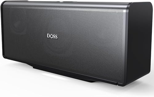 DOSS SoundBox Ultra Bluetooth Speaker with 2.1 Sound Channel Audio, 80W Superior Sound with Deep Bass, Two DSP Technologies, 18H Playtime, Bluetooth 5.3, Wireless Speaker for Home, Office, Room-Black