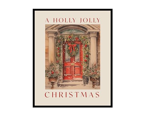Poster Master Merry Christmas Poster - Christmas Tree Print - Christmas Art - Holiday Art - Winter Art - Gift for Men & Women - Great Decor for Dorm, Bedroom or Living Room, 24x32 Unframed Wall Art